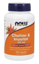 Choline and Inositol 500mg - 100 caps